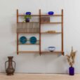 Wall unit in teak with a cabinet and a desk Sven Andersen Mobelfabrikk Norway s