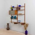 Wall unit in teak with a cabinet and a desk Sven Andersen Mobelfabrikk Norway s