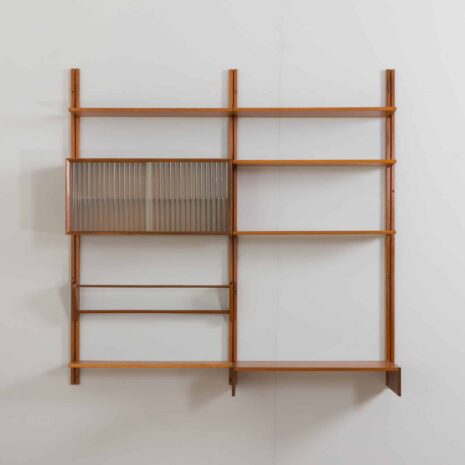 22192 Wall unit in teak with a cabinet and a desk, Sven Andersen Møbelfabrikk, Norway, 1960s-3 Wall unit in teak with a cabinet and a desk Sven Andersen Mobelfabrikk Norway s