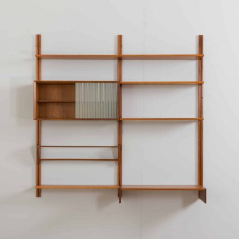 22192 Wall unit in teak with a cabinet and a desk, Sven Andersen Møbelfabrikk, Norway, 1960s-5 Wall unit in teak with a cabinet and a desk Sven Andersen Mobelfabrikk Norway s
