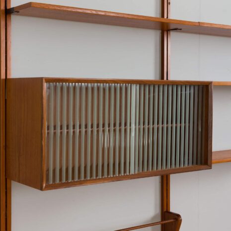 22192 Wall unit in teak with a cabinet and a desk, Sven Andersen Møbelfabrikk, Norway, 1960s-6 Wall unit in teak with a cabinet and a desk Sven Andersen Mobelfabrikk Norway s