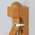 Pair of adjustable oak scissor lamps by Erik Hansen Danish Le Klint wall sconces