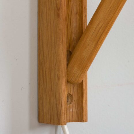 22197 Para regulowanych dębowych lamp nożycowych Erik Hansen, duńskie kinkiety ścienne Le Klint-16 Pair of adjustable oak scissor lamps by Erik Hansen Danish Le Klint wall sconces
