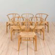 Set of  Hans Wegner oak Wishbone chairs