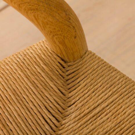 22201 Set of 6 Hans Wegner oak Wishbone chairs-23 Set of Hans Wegner oak Wishbone chairs