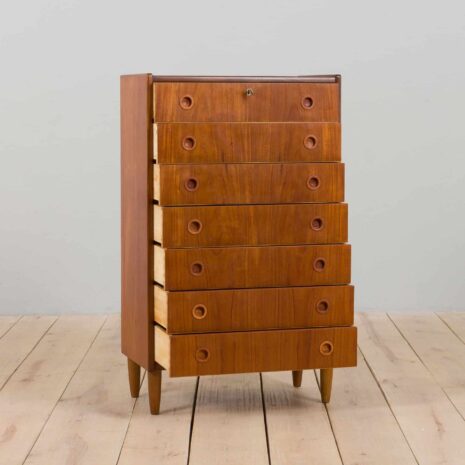 22207 Teak dresser Danish chest of 7 drawers-2 Teak dresser Danish chest of drawers