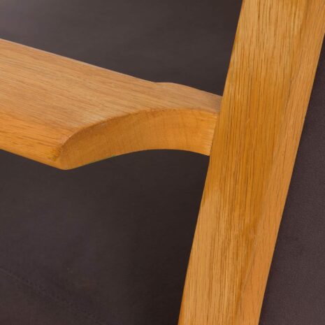 22213 Pair of oak GE 181 Hans Wegner easy lounge chairs in original upholstery, Denmark, 1970s-7 Pair of oak GE Hans Wegner easy lounge chairs in original upholstery Denmark s