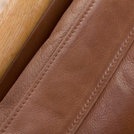 22215 Three seater Mid-Century Aniline Leather Sofa with oak frame Mogens Hansen, Denmark, 1970s-11 Three seater Mid Century Aniline Leather Sofa with oak frame Mogens Hansen Denmark s