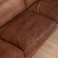 Three seater Mid Century Aniline Leather Sofa with oak frame Mogens Hansen Denmark s