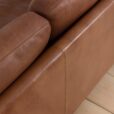 Three seater Mid Century Aniline Leather Sofa with oak frame Mogens Hansen Denmark s