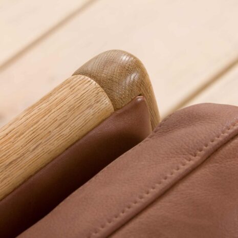 22216 Two seater Mid-Century Aniline Leather Sofa with oak frame Mogens Hansen, Denmark, 1970s-18 Two seater Mid Century Aniline Leather Sofa with oak frame Mogens Hansen Denmark s