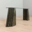 Marble and glass console table in the style of Carlo Scarpa Cattelan Italy s