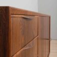 Vintage rosewood sideboard with  drawers steel legs with brass details Denmark s