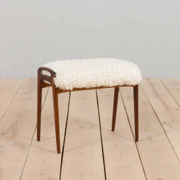 Danish teak sculptural footstool