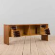 Mid Century Danish rosewood sideboard with sliding tambour doors s