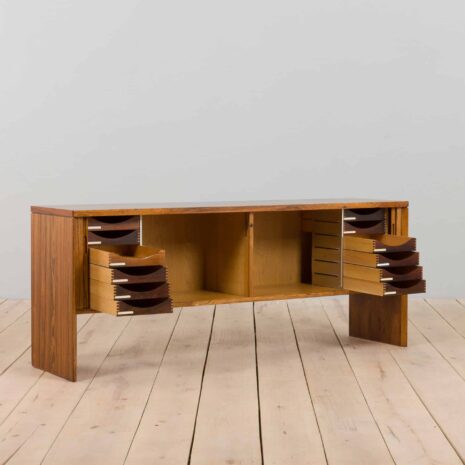 22135 Mid-Century Danish rosewood sideboard with sliding tambour doors, 1970s-18 Mid Century Danish rosewood sideboard with sliding tambour doors s