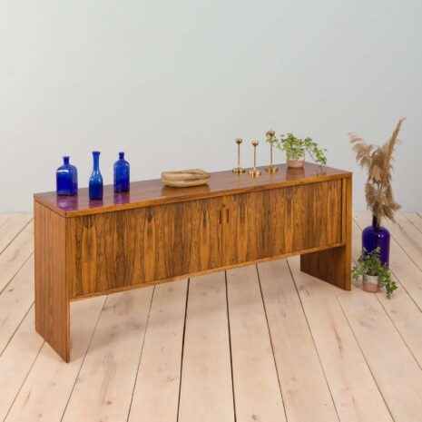 22135 Mid-Century Danish rosewood sideboard with sliding tambour doors, 1970s-2 Mid Century Danish rosewood sideboard with sliding tambour doors s
