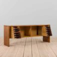 Mid Century Danish rosewood sideboard with sliding tambour doors s