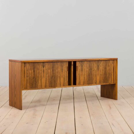 22135 Mid-Century Danish rosewood sideboard with sliding tambour doors, 1970s-4 Mid Century Danish rosewood sideboard with sliding tambour doors s