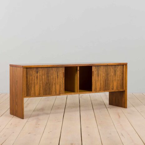 22135 Mid-Century Danish rosewood sideboard with sliding tambour doors, 1970s-6 Mid Century Danish rosewood sideboard with sliding tambour doors s