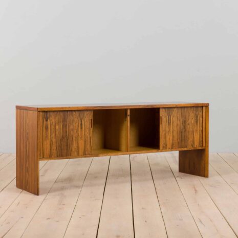 22135 Mid-Century Danish rosewood sideboard with sliding tambour doors, 1970s-7 Mid Century Danish rosewood sideboard with sliding tambour doors s