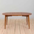 Round Danish Table in teak with one extra leaf
