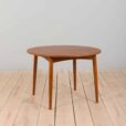 Round Danish Table in teak with one extra leaf