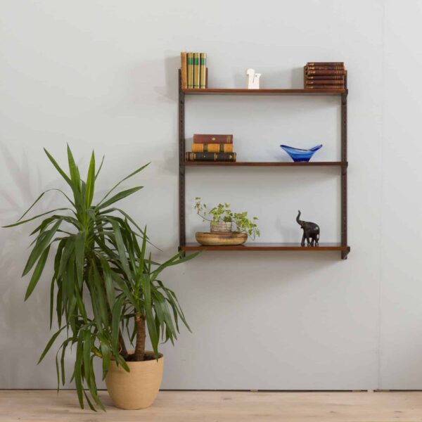 Kai kristiansen rosewood wall unit with  shelves Denmark s