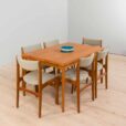 Rectangular dining table in teak with hidden extensions by Henning Kjaernulf Denmark s