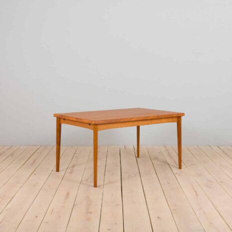 22171 Prostokątny stół do jadalni z drewna tekowego z 2 ukrytymi przedłużeniami, dł. Henning Kjaernulf, Dania 1960s-8 Rectangular dining table in teak with hidden extensions by Henning Kjaernulf Denmark s