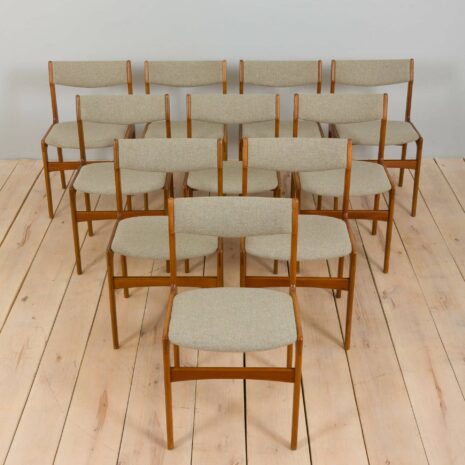 22211 ensemble de 10 chaises en teck par Anderstrup Stolefabrik(3) set of teak chairs by Anderstrup Stolefabrik