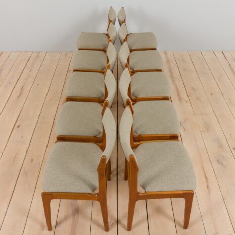 22211 ensemble de 10 chaises en teck par Anderstrup Stolefabrik(6) set of teak chairs by Anderstrup Stolefabrik