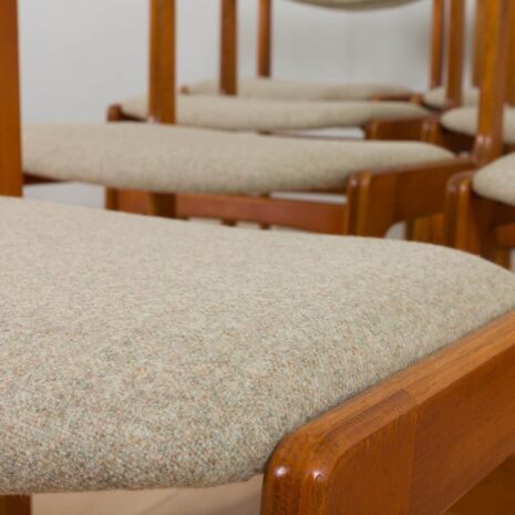 22211 ensemble de 10 chaises en teck par Anderstrup Stolefabrik(9) set of teak chairs by Anderstrup Stolefabrik
