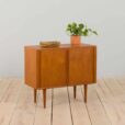 Small Danish side cabinet teak dresser with sliding doors s