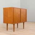 Small Danish side cabinet teak dresser with sliding doors s