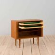 Small Danish side cabinet teak dresser with sliding doors s
