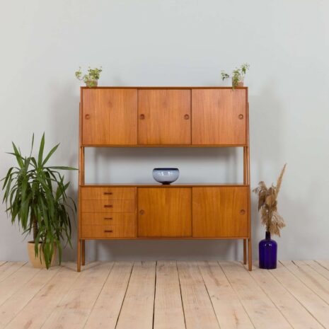 22240 Buffet double en teck modèle 3 Gunni Omann pour Oman Junn Møbelfabrik, 1950s 60s-1 Danish Double sideboard hutch in teak model Gunni Omann for Oman Junn Mobelfabrik s s