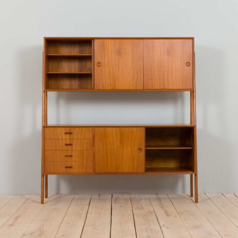 22240 Danemark Double buffet huche en teck modèle 3 Gunni Omann pour Oman Junn Møbelfabrik, années 1950 60-5 Danish Double sideboard hutch in teak model Gunni Omann for Oman Junn Mobelfabrik s s