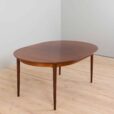 Arne Vodder rosewood round extension dining table for P