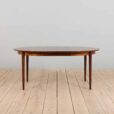 Arne Vodder rosewood round extension dining table for P
