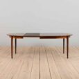 Arne Vodder rosewood round extension dining table for P