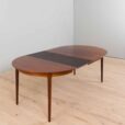 Arne Vodder rosewood round extension dining table for P
