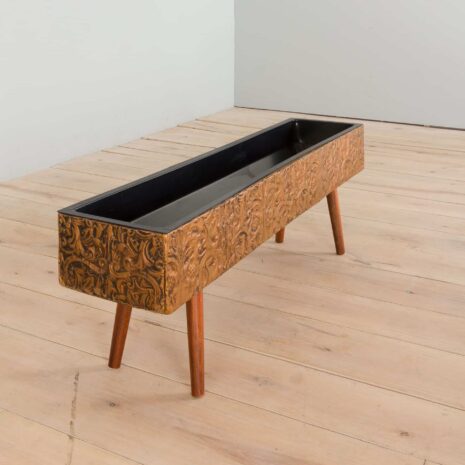 22249 Jardinière en cuivre scandinave vintage, boîte à fleurs au sol, 1980 90s-5 Vintage Scandinavian Copper Planter floor flower box s s