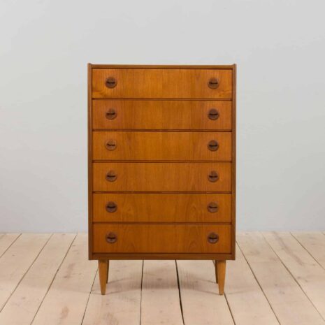 22254 Vintage Danish teak dresser, Mid Century chest of drawers in Kai Kristiansen style, 1960s-3 Vintage Danish teak dresser Mid Century chest of drawers in Kai Kristiansen style s