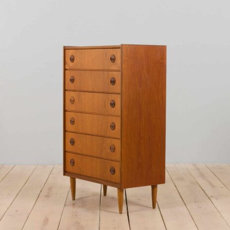 22254 Vintage Danish teak dresser, Mid Century chest of drawers in Kai Kristiansen style, 1960s-4 Vintage Danish teak dresser Mid Century chest of drawers in Kai Kristiansen style s