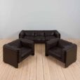 Pelle Frau Leather  seater Le Capanelle sofa and  lounge club chairs by Tito Agnoli for Poltrona Frau Italy s