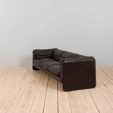 22273 Pelle Frau Canapé Le Capanelle 3 places et 2 fauteuils club en cuir par Tito Agnoli pour Poltrona Frau, Italie, années 1980 - 1-7 Pelle Frau Leather seater Le Capanelle sofa and lounge club chairs by Tito Agnoli for Poltrona Frau Italy s