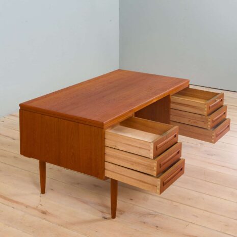 21331 free standing mid century Danish teak desk-13 free standing mid century Danish teak desk