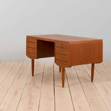 21331 free standing mid century Danish teak desk-4 free standing mid century Danish teak desk