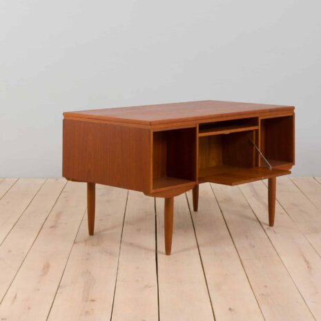 21331 free standing mid century Danish teak desk-7 free standing mid century Danish teak desk